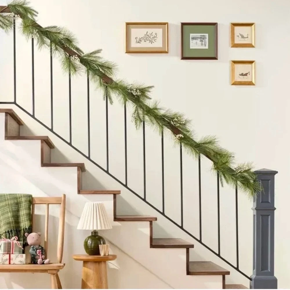 Hearth & Hand Needle Pine with White Berry Holiday 12-Foot Garland